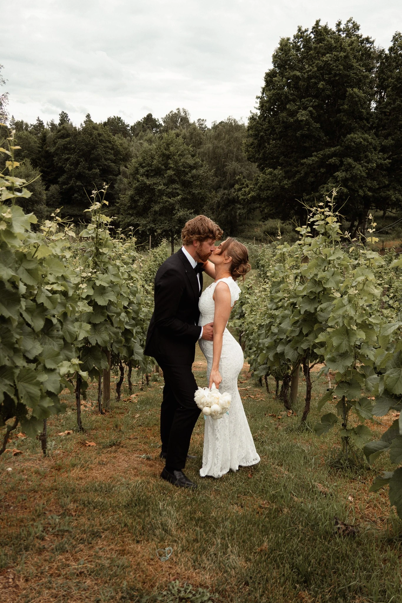 Vineyard wedding portrait
